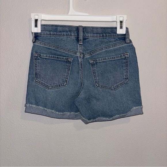 Old Navy Girls NWT Denim Cuffed Shorts with Lace trim Size 8 - Picture 4 of 4